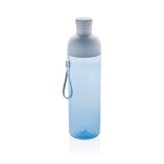 Flasche aus RPET mit abnehmbarem Deckel und Tragegriff, 600 ml farbe blau