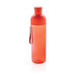 Flasche aus RPET mit abnehmbarem Deckel und Tragegriff, 600 ml farbe rot