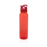 Flasche aus RPET mit Schraubverschluss, 650 ml farbe rot