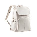 PC-Rucksack aus RPET mit Diebstahlschutz bedruckt, 16” farbe beige