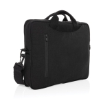 PC-Aktentasche aus recycelter Baumwolle mit Vordertasche, 15,4” farbe schwarz