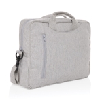 PC-Aktentasche aus recycelter Baumwolle mit Vordertasche, 15,4” farbe grau