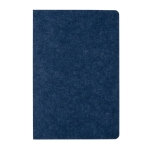 Liniertes Notizbuch recyceltem aus Filz als Messe-Giveaway, A5 farbe blau dritte Ansicht