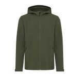 Herren Softshell-Jacke Casual Fit mit Logo bedrucken, Iqoniq, 300 g/m2 farbe khaki dritte Ansicht