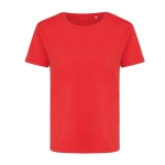 Damen-T-Shirt aus recycelter Baumwolle Slim Fit, Iqoniq, 160 g/m2 farbe rot