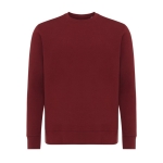 Unisex Pullover aus recycelter Baumwolle Slim Fit, Iqoniq, 280 g/m2 farbe bordeaux