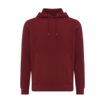 Unisex Sweatshirt aus recycelter Baumwolle Slim Fit, Iqoniq, 280 g/m2 farbe bordeaux