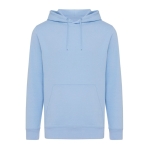 Unisex Sweatshirt aus recycelter Baumwolle Slim Fit, Iqoniq, 280 g/m2 farbe cyan-blau zweite Ansicht