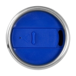 Thermobecher aus recyceltem Edelstahl mit drehbarem Deckel, 410 ml farbe blau zweite Ansicht