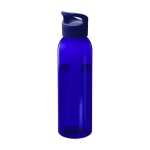 Transparente Flasche aus recyceltem Kunststoff mit Griff, 650 ml farbe blau