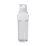 Transparente Flasche aus recyceltem Kunststoff mit Griff, 650 ml farbe weiß