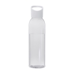 Transparente Flasche aus recyceltem Kunststoff mit Griff, 650 ml farbe weiß zweite Rückansicht