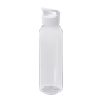 Transparente Flasche aus recyceltem Kunststoff mit Griff, 650 ml farbe weiß zweite Ansicht