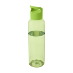 Transparente Flasche aus recyceltem Kunststoff mit Griff, 650 ml farbe grün