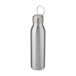 Auslaufsichere Trinkflasche aus recyceltem Edelstahl mit Griff, 700 ml farbe silber dritte Ansicht