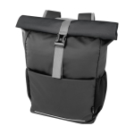 Roll-up Rucksack für PC aus recyceltem Polyester, wasserdicht, 15” farbe schwarz