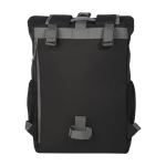 Roll-up Rucksack für PC aus recyceltem Polyester, wasserdicht, 15” farbe schwarz vierte Ansicht