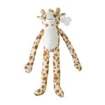 Plüschgiraffe mit Klettverschluss an Händen und bedruckbarem Etikett farbe mehrfarbig erste Ansicht