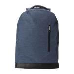 Diebstahlsicherer Laptop-Rucksack aus RPETmit Trolley-Gurt, 15” farbe blau erste Ansicht