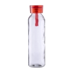 Glasflasche mit passendem Silikonstopfen und Band, 500 ml farbe rot erste Ansicht