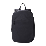 Laptop-Rucksack aus RPET 600D mit Vordertasche,15” farbe schwarz erste Ansicht