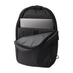 Laptop-Rucksack aus RPET 600D mit Vordertasche,15” farbe schwarz 41603.75