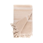 Pareo-Handtuch aus recycelter Baumwolle mit Streifen, 200 g/m2 farbe beige dritte Ansicht