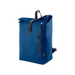 Rolltop-Rucksack aus Polyester mit vertikalem Reißverschluss farbe marineblau zweite Ansicht