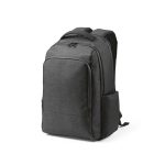 Zweifarbiger wasserdichter Laptop-Rucksack aus recyceltem Nylon, 15,6” farbe schwarz