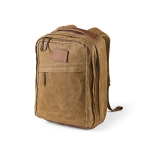 Rucksack aus recycelter Baumwolle mit Wachsbeschichtung, 230 g/m2 farbe camel