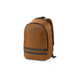 Rucksack aus RPET mit Laptopfach und reflektierenden Streifen, 18 L farbe braun