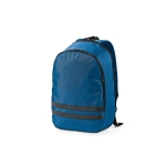 Rucksack aus RPET mit Laptopfach und reflektierenden Streifen, 18 L farbe blau