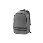 Rucksack aus RPET mit Laptopfach und reflektierenden Streifen, 18 L farbe grau