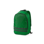 Rucksack aus RPET mit Laptopfach und reflektierenden Streifen, 18 L farbe grün