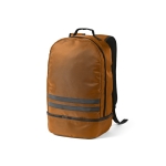 RPET-Rucksack mit reflektierenden Streifen und Schuhfach, 25 L farbe braun