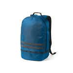 RPET-Rucksack mit reflektierenden Streifen und Schuhfach, 25 L farbe blau