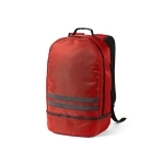 RPET-Rucksack mit reflektierenden Streifen und Schuhfach, 25 L farbe rot