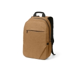 Rucksack aus 300D RPET mit Frontfach mit Reißverschluss, 15,6”,18 L farbe camel