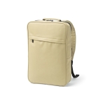 PC-Rucksack aus Kunstleder mit gepolsterter Rückseite, 15,6 Zoll farbe beige