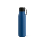 Flasche aus recyceltem Edelstahl mit Kordelband, 540 ml farbe blau dritte Ansicht