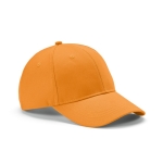 6-Panel-Kappe aus recycelter Baumwolle mit Metallschnalle, 280 g/m2 farbe orange