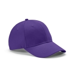 6-Panel-Kappe aus recycelter Baumwolle mit Metallschnalle, 280 g/m2 farbe violett