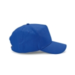 Cap aus recycelter Baumwolle mit Nackenverschluss, 280 g/m2 farbe blau dritte Ansicht