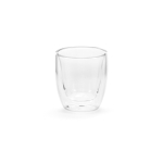 Doppelwandiger Becher aus Borosilikatglas ohne Griff, 60 ml farbe transparent