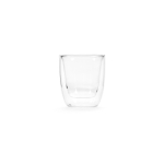 Doppelwandiger Becher aus Borosilikatglas ohne Griff, 60 ml farbe transparent Ansicht von vorne