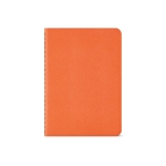 Liniertes Notizbuch mit Einband aus recyceltem Karton, A6 farbe orange Ansicht von vorne