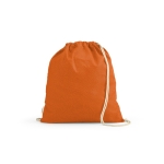 Ökologischer Rucksack aus recycelter Baumwolle, 140 g/m2 farbe orange