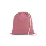 Ökologischer Rucksack aus recycelter Baumwolle, 140 g/m2 farbe rosa