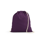 Ökologischer Rucksack aus recycelter Baumwolle, 140 g/m2 farbe violett