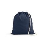 Ökologischer Rucksack aus recycelter Baumwolle, 140 g/m2 farbe marineblau